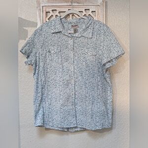 Vintage Wrangler Wrancher Pearl Snap Shirt Womens XXL Floral SS 100% Cotton